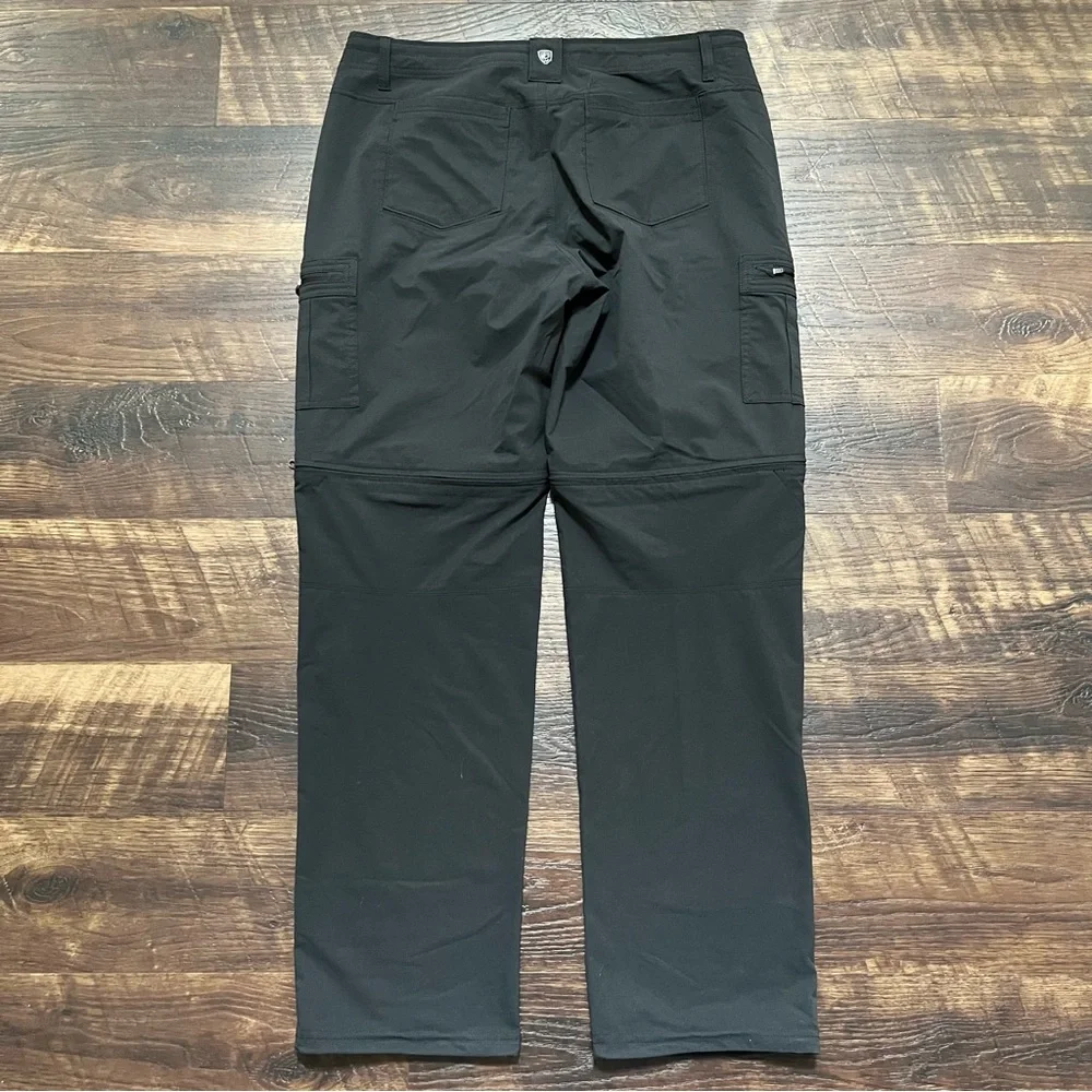 Kuhl womens 6297 horizon convertible drawstring Ripstop black outdoor pants 14 - Picture 2 of 12